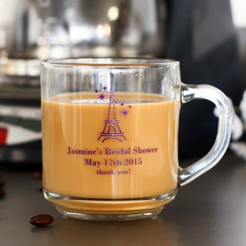 Personalized 10 oz. Glass Mugs with Handle