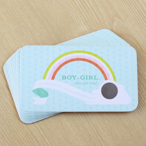 Rainbow Gender Reveal Scratch Cards