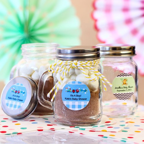 Personalized Baby Mason Jars with Handle