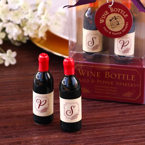 Wine Salt and Pepper Shakers, Wine Bottle Shaped Salt and Pepper Shakers