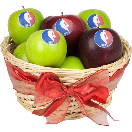 Corporate Apple Gift Basket, Corporate Logo Gift Basket ...