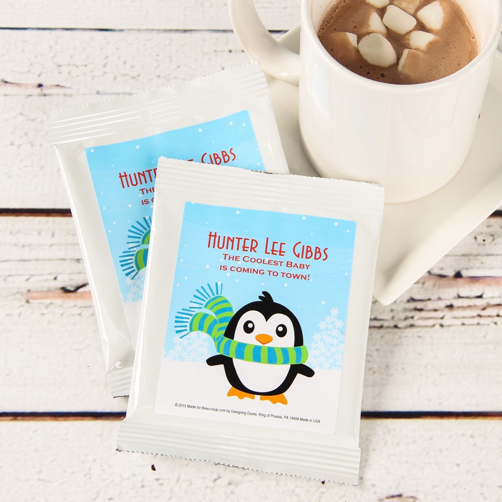 hot chocolate baby shower favors