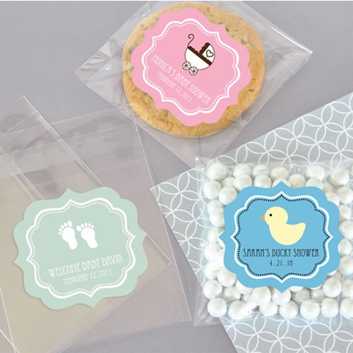 Personalized Cello Baby Shower Candy Bag Clear Personalized Cello Baby Shower Candy