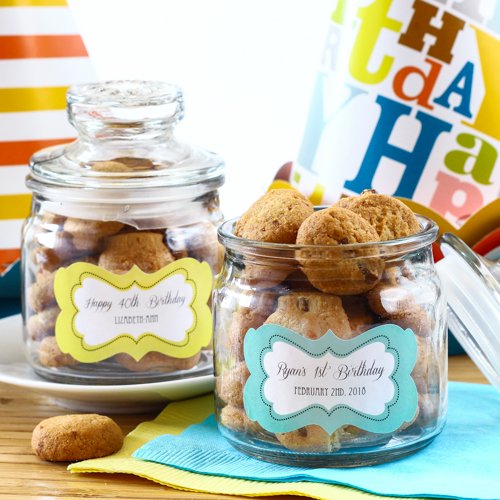 Personalized Mini Birthday Cookie Jars