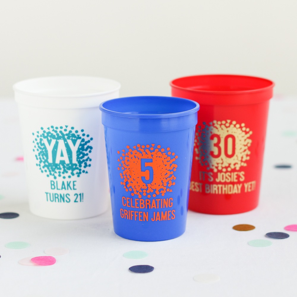 Personalized Birthday Plastic Cups 