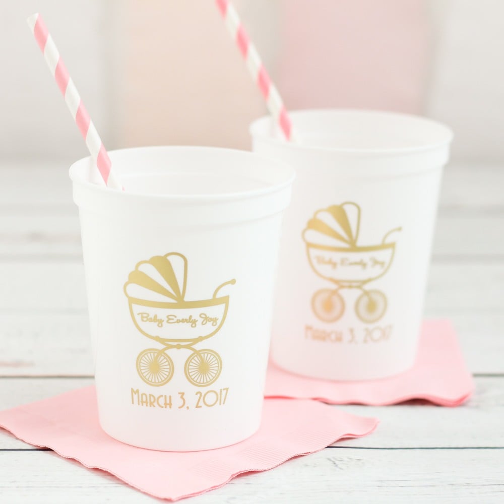 Personalized Baby Shower Plastic Cups 
