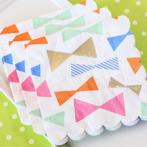 Toot Sweet Bow Pattern 5" Party Napkins