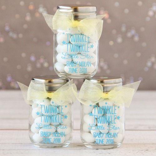 Personalized Mason Jars, Personalized Printed Baby Shower Mason Jars