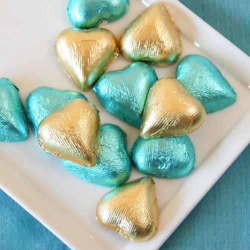 Metallic Foil Wrapped Hearts