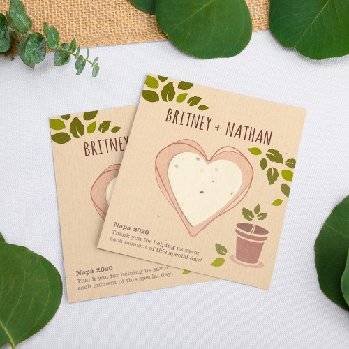 Personalized Herb Rustic Plantable Favor