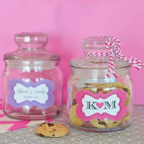 Personalized Bridal Mini Cookie Jars