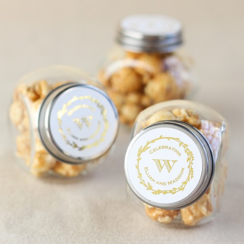 Personalized Metallic Foil Candy Jars