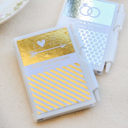 Personalized Metallic Foil Notebook Favors