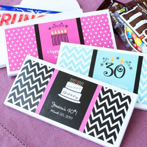 Personalized Birthday Candy Covers