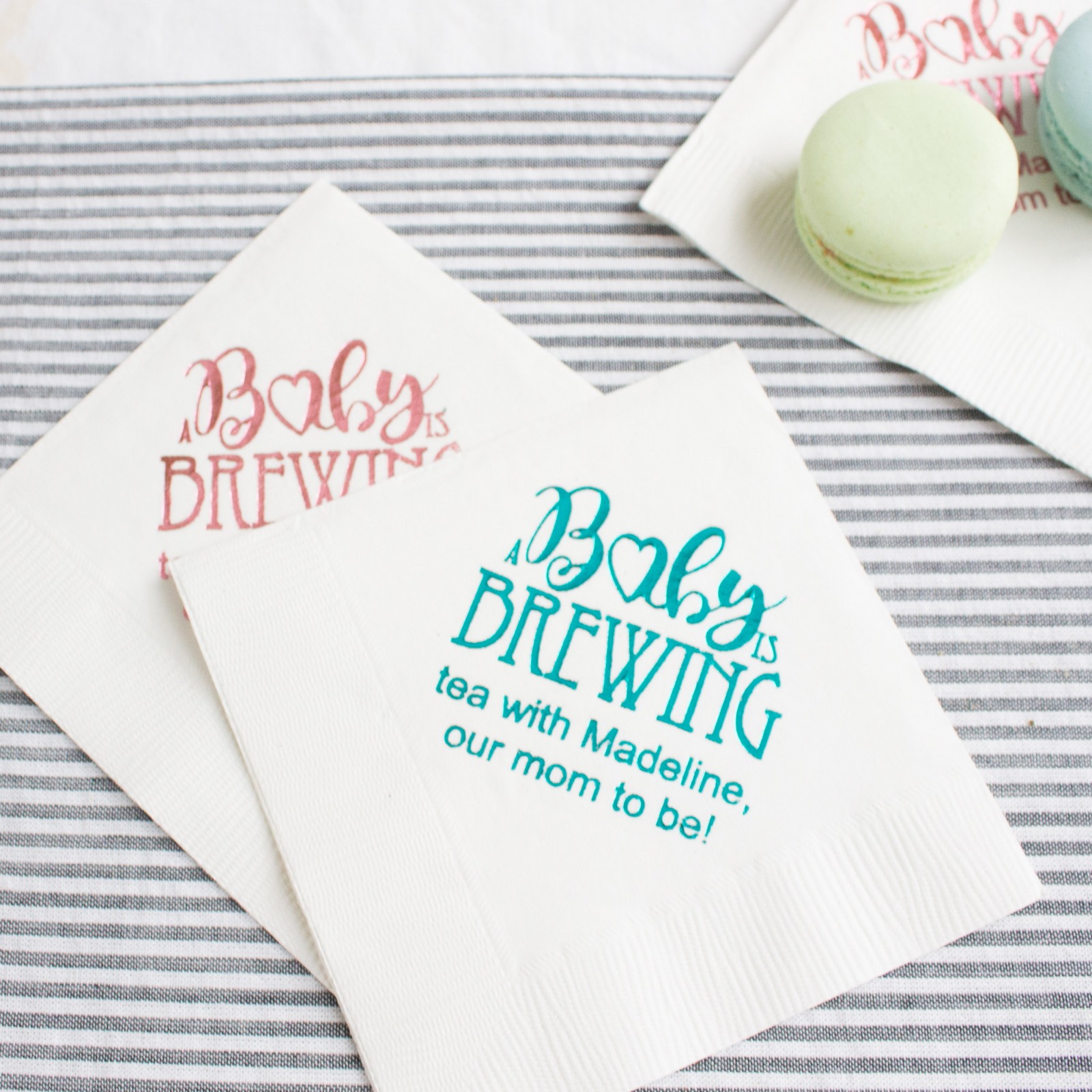 napkin baby shower ideas