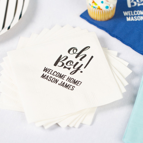 Personalized Baby Shower Napkins, Exclusive Personalized Baby Shower