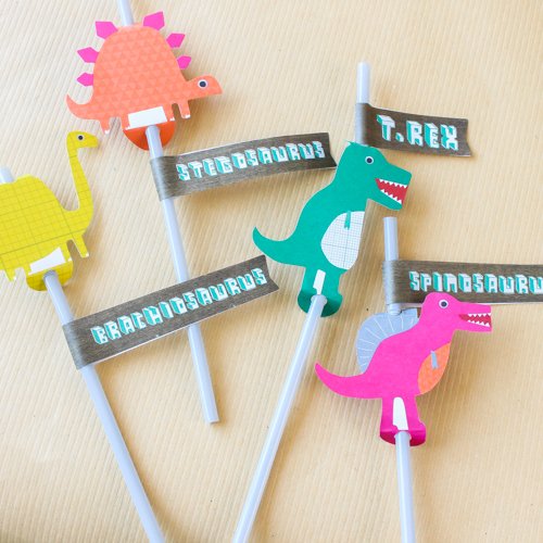 Dinosaur Party Straws