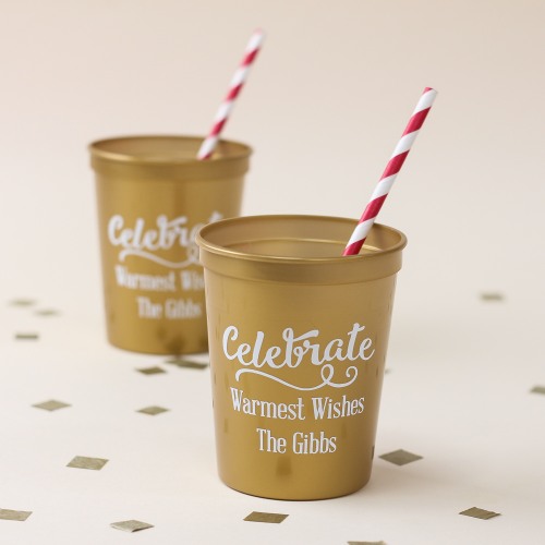 Personalized Holiday Stadium Cups
