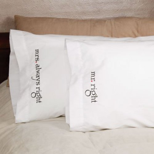 Mr. and Mrs. Pillowcase Set