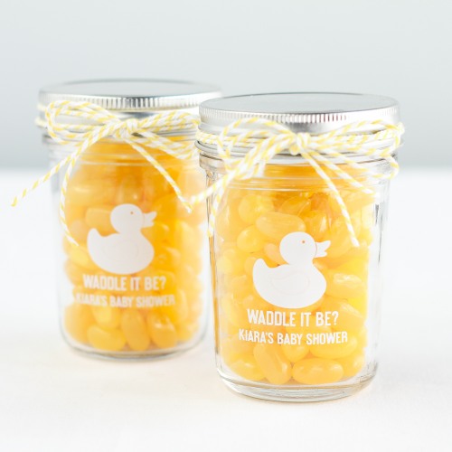Personalized Baby Shower Printed Glass Mason Jar