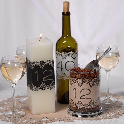 Laser Cut Table Number Wraps