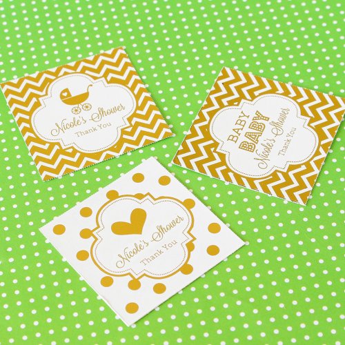 Personalized Baby Shower Metallic Foil Favor Tags