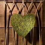 Hanging Moss Heart Decoration