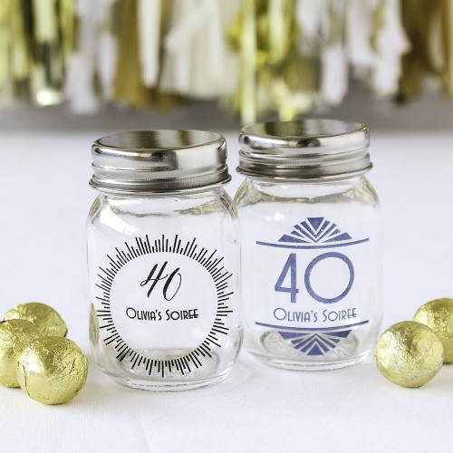 Printed Birthday Mini Mason Jars