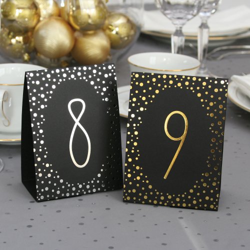 Foil Polka Dot Table Numbers