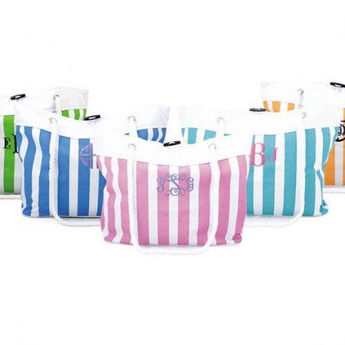 preppy beach tote