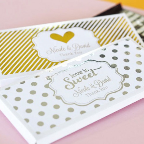 Personalized Wedding Metallic Foil Candy Covers