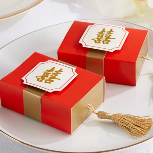 Chinese Symbol Favor Boxes, Double Happiness Boxes, Double Happiness Favors