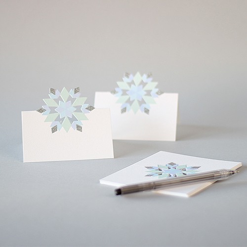Glitter Snowflake Place Cards