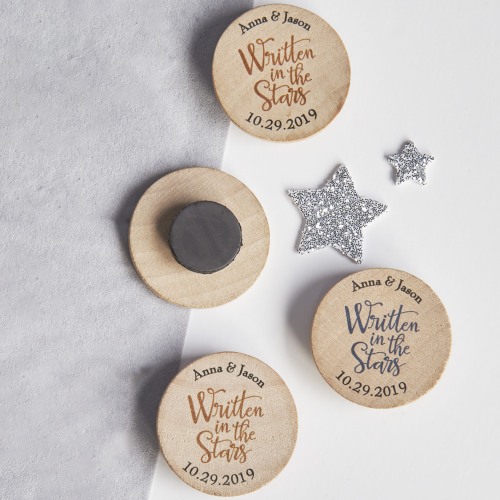 Personalized Wooden Wedding Magnet Favors Beau Coup