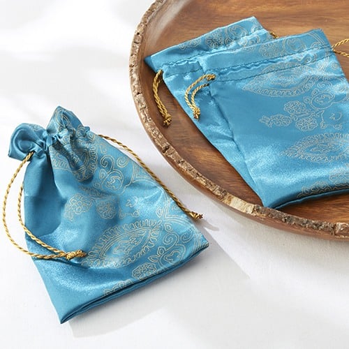 Satin Favor Bags, Henna Satin Favor Bags, Henna Favor Bags