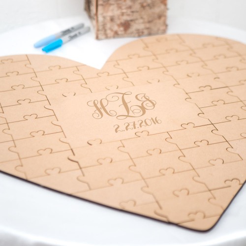 Personalized Heart Guestbook Puzzle