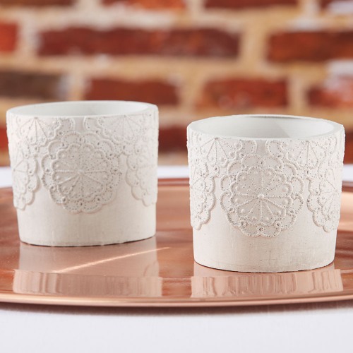 Stone Lace Votive Holders