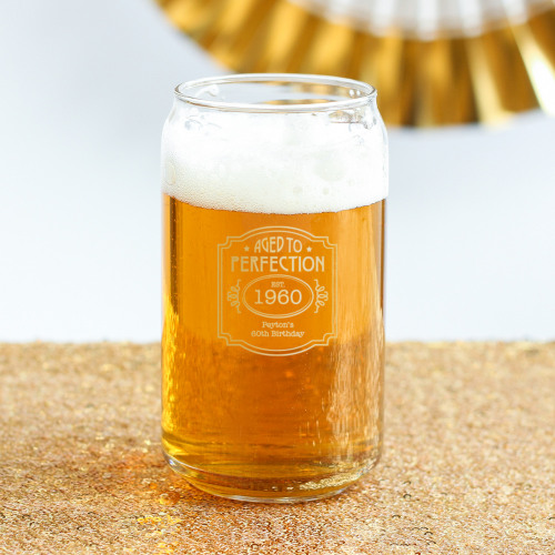 Personalized Birthday Can Glass