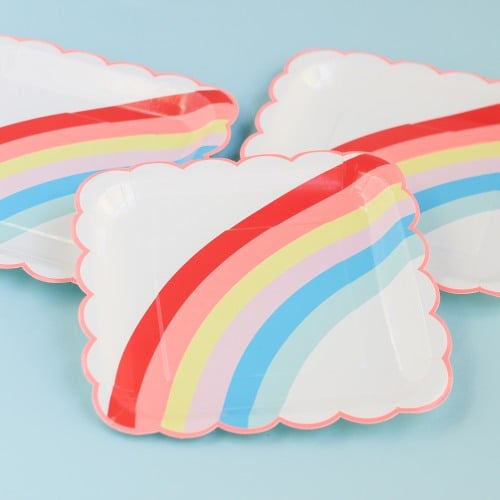 Rainbow and Unicorn 9" Party Plates