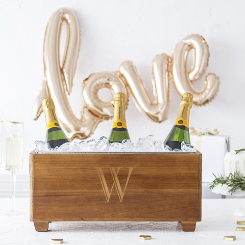 Personalized Wooden Wine Trough