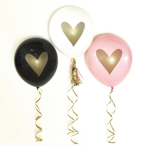 Gold Heart Party Balloons