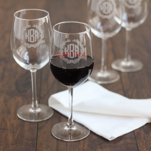 Personalized All Purpose Wine Glass Set