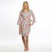 grey floral robe