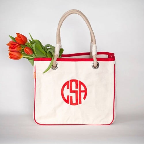 Personalized Rope Tote