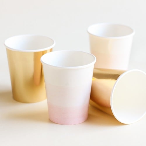 We Heart Pink Paper Cups