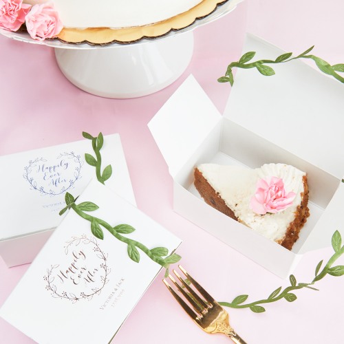 Personalized Wedding Cake Slice Boxes