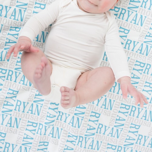 Personalized Name Baby Swaddle Blanket