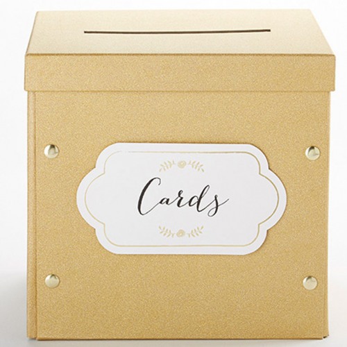 Gold Glitter Card Box