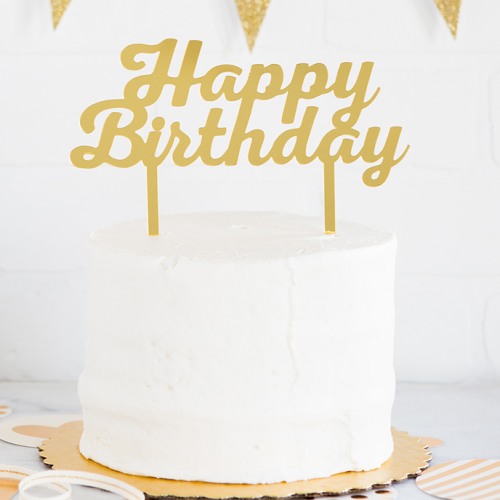 Classic Happy Birthday Cake Topper