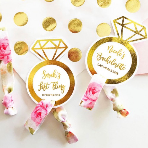 Personalized Bridal Party Hair Ties